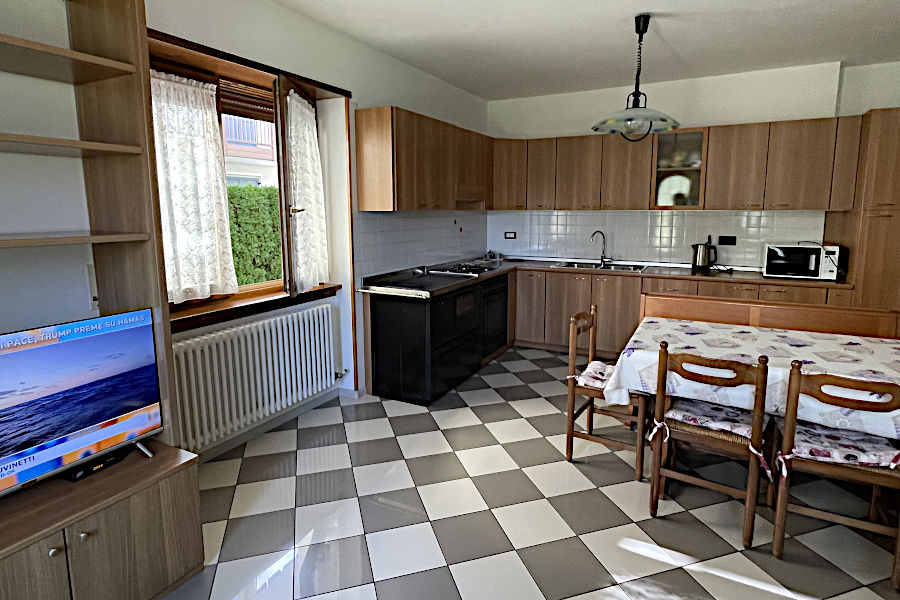 Cucina e soggiorno Appartamento Papavero locale cucina con soggiorno nell'appartamento Papavero